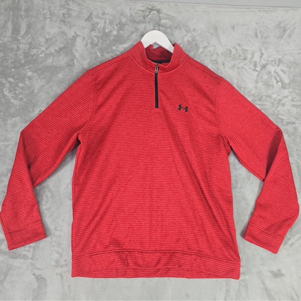 Under Armour UA Mens Storm Fleece Quarter Zip Sweatshirt Jacket XL Orange